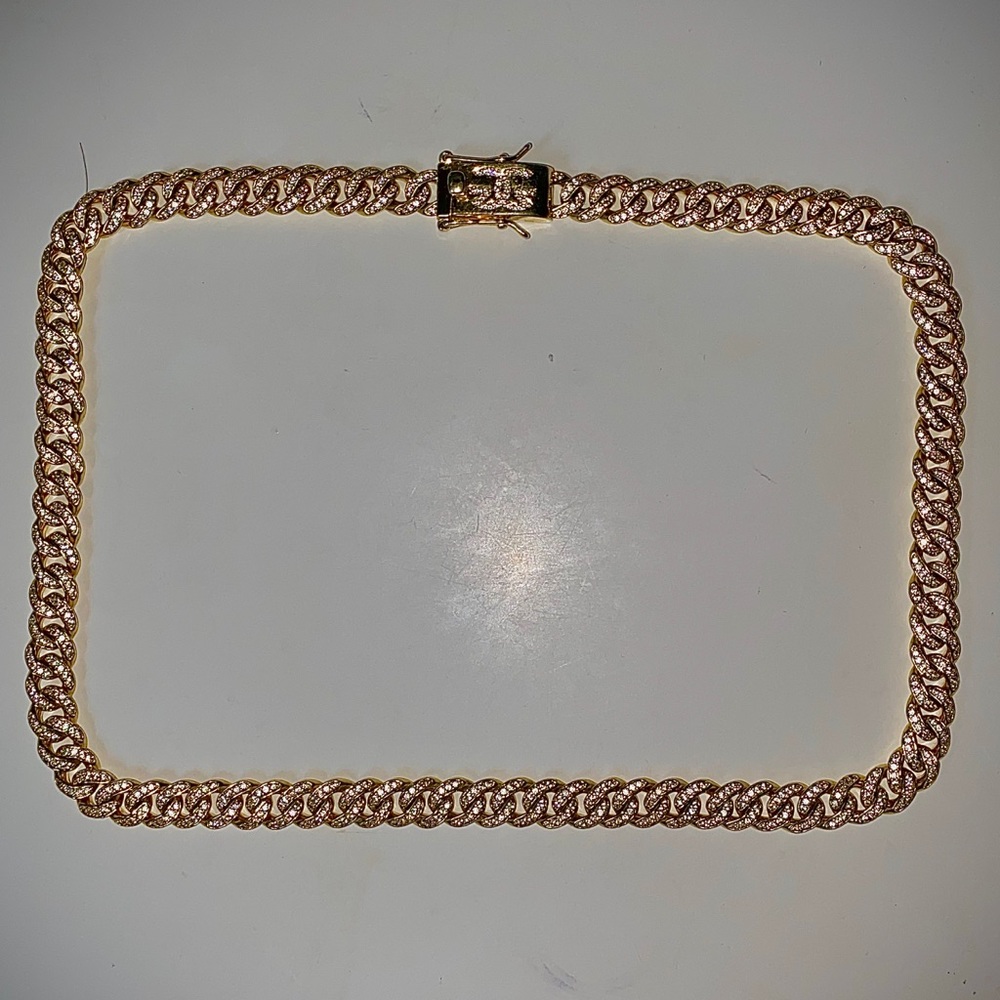 GOLDGODS Micro diamond Cuban link choker chain
